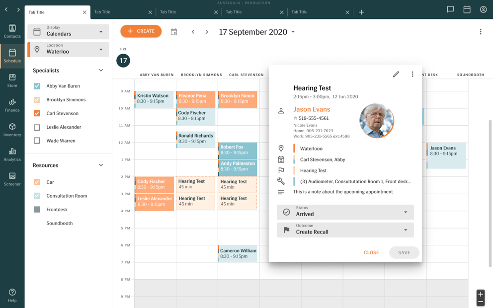 Day View Appointment Overview