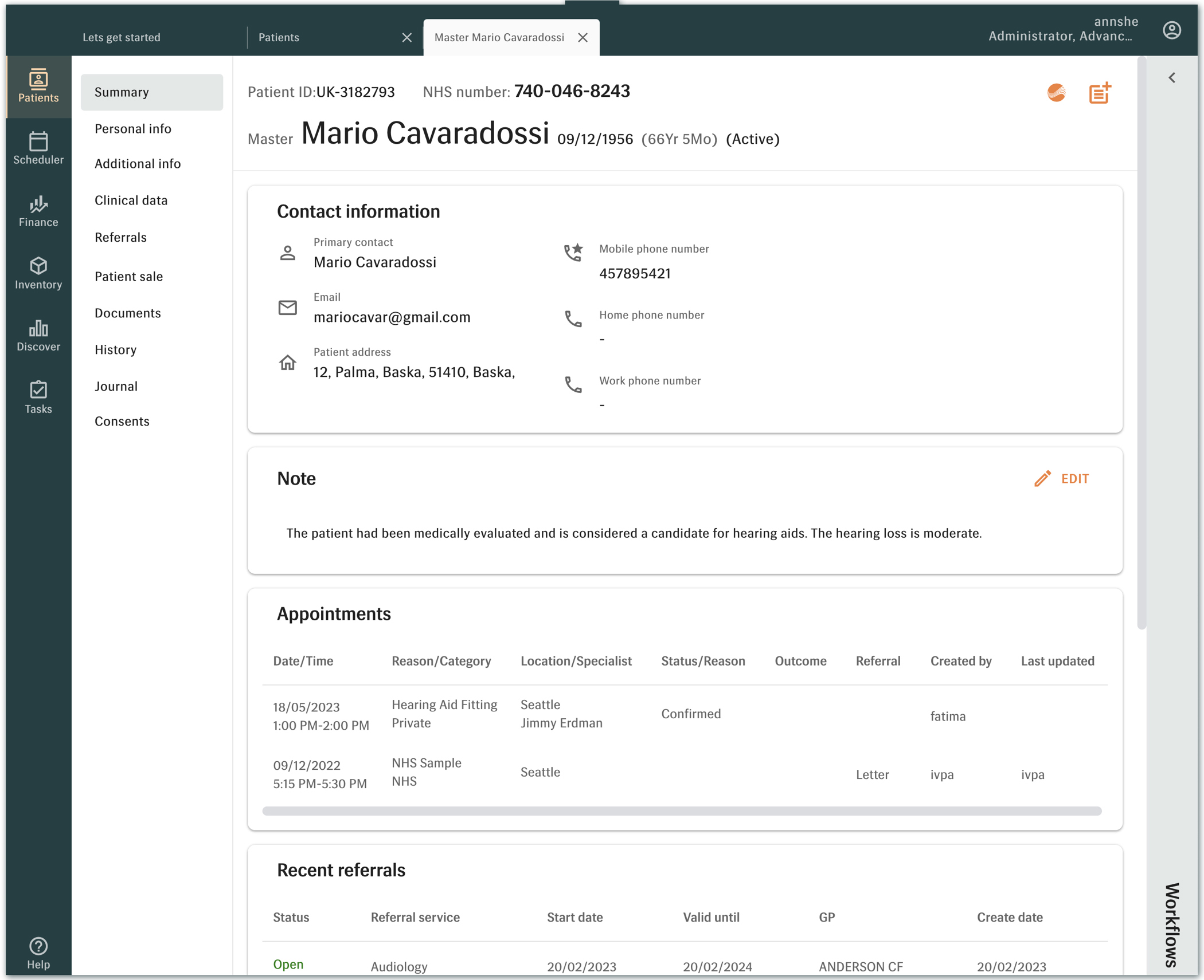 Audiology Patient Management Software - Auditdata Manage